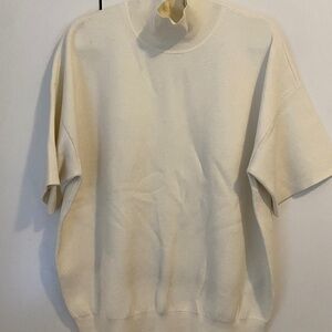 Babaton Advice Turtleneck Shortsleeve Sweater - Light Birch - Size L